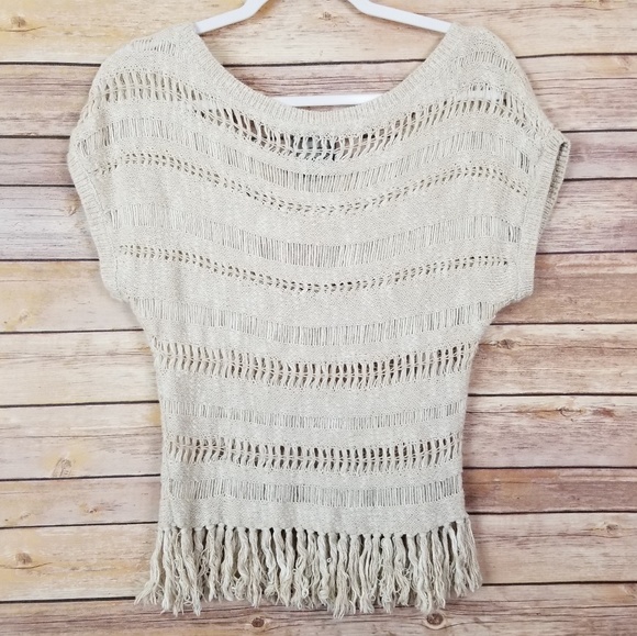 American Eagle Outfitters Knit Fringe Top Size S - Picture 2 of 7